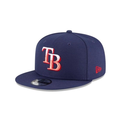 Blue Tampa Bay Rays Hat - New Era MLB Americana Fade 9FIFTY Snapback Caps USA2183750